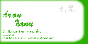 aron nanu business card